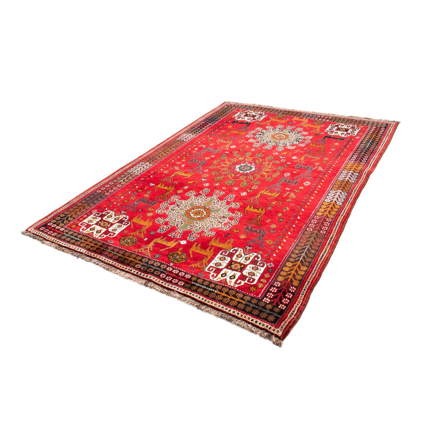 Perser Rug - Nomadic - 222 x 155 cm - dark red