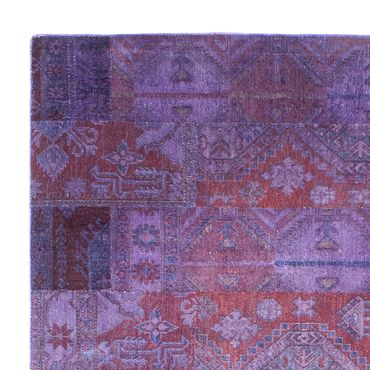 Patchwork Rug - 299 x 239 cm - purple