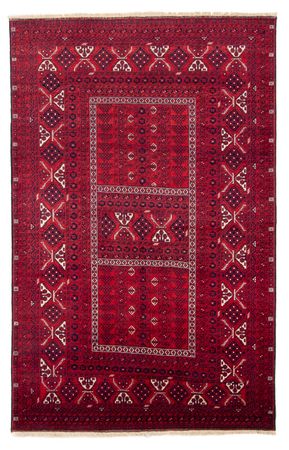 Turkaman Rug - 248 x 163 cm - dark red