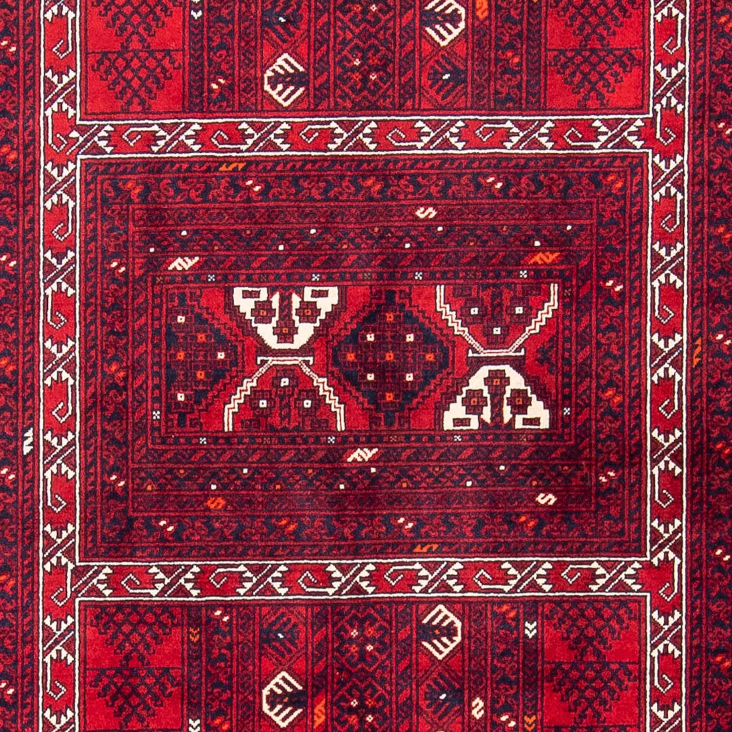 Turkaman Rug - 249 x 160 cm - dark red