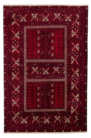 Turkaman Rug - 237 x 156 cm - dark red