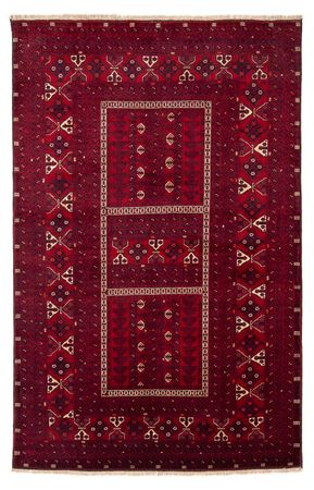 Turkaman Rug - 244 x 158 cm - dark red