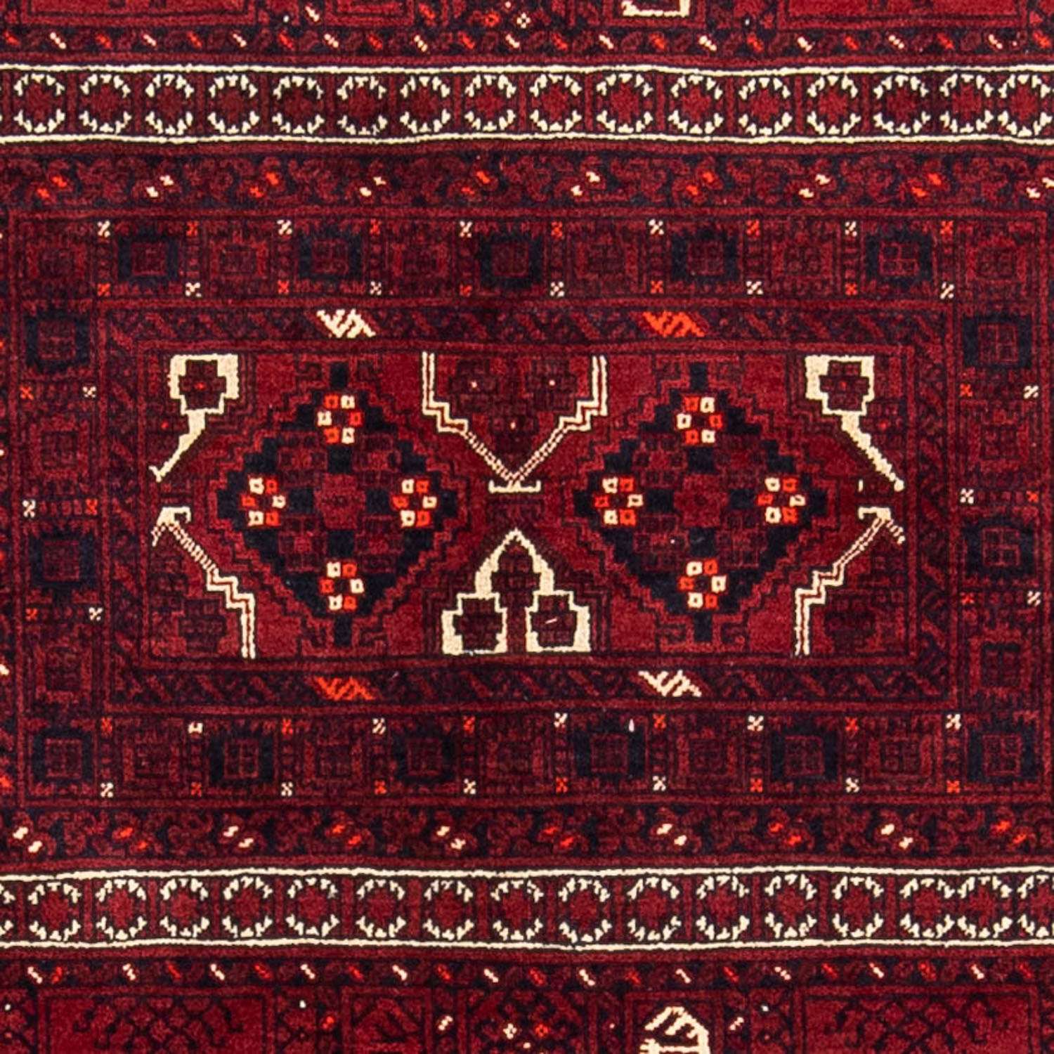 Turkaman Rug - 240 x 160 cm - dark red