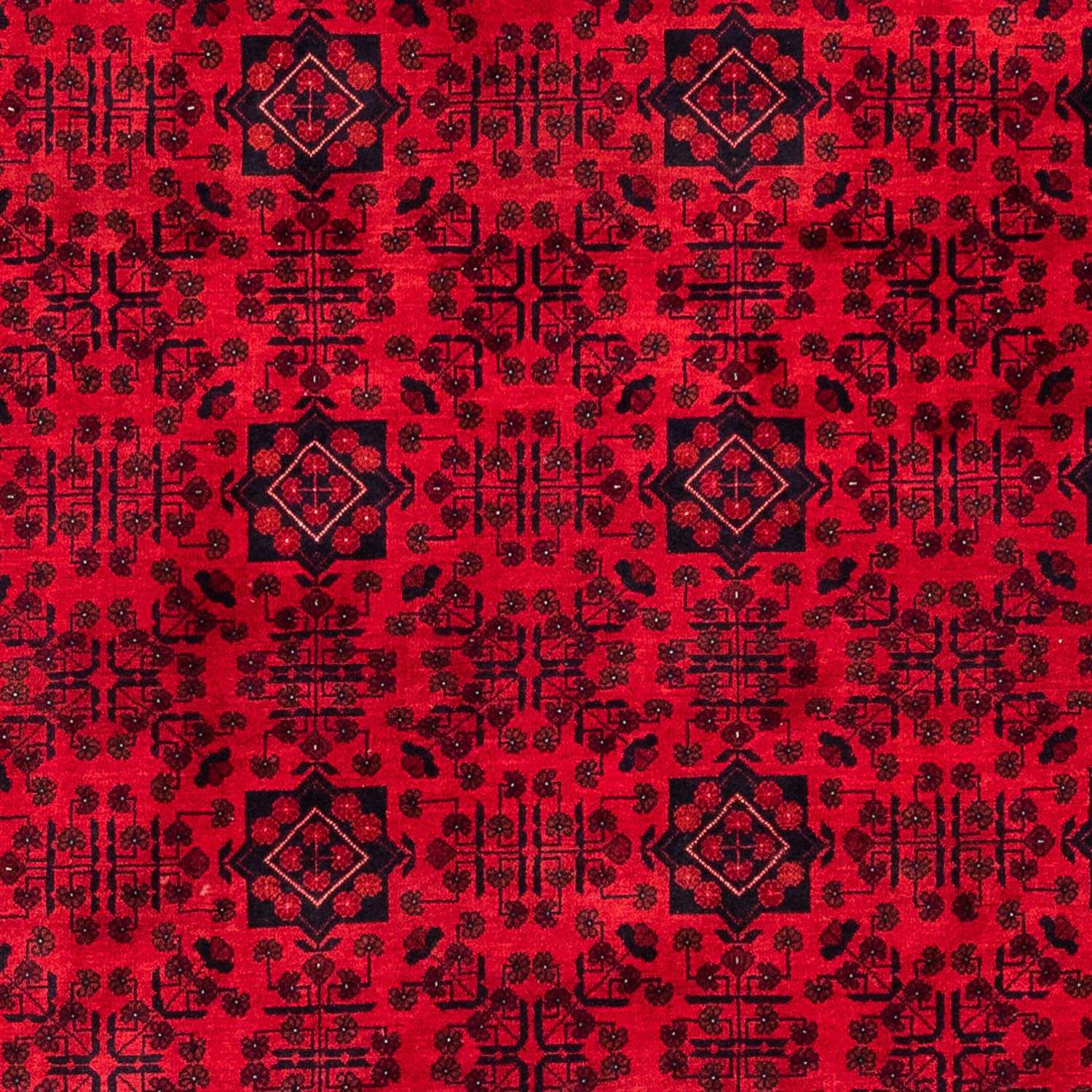 Afghan Rug - 287 x 202 cm - dark red