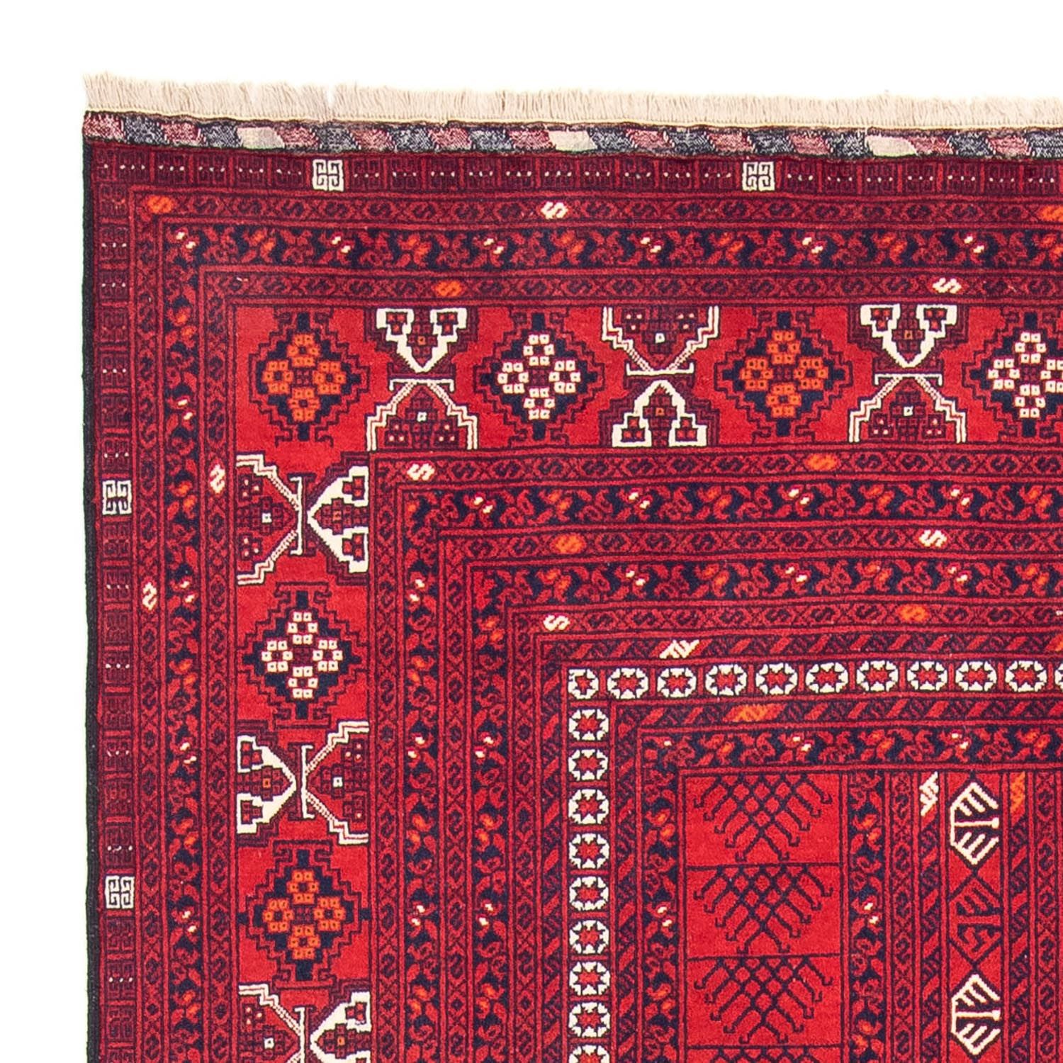 Turkaman Rug - 245 x 158 cm - dark red