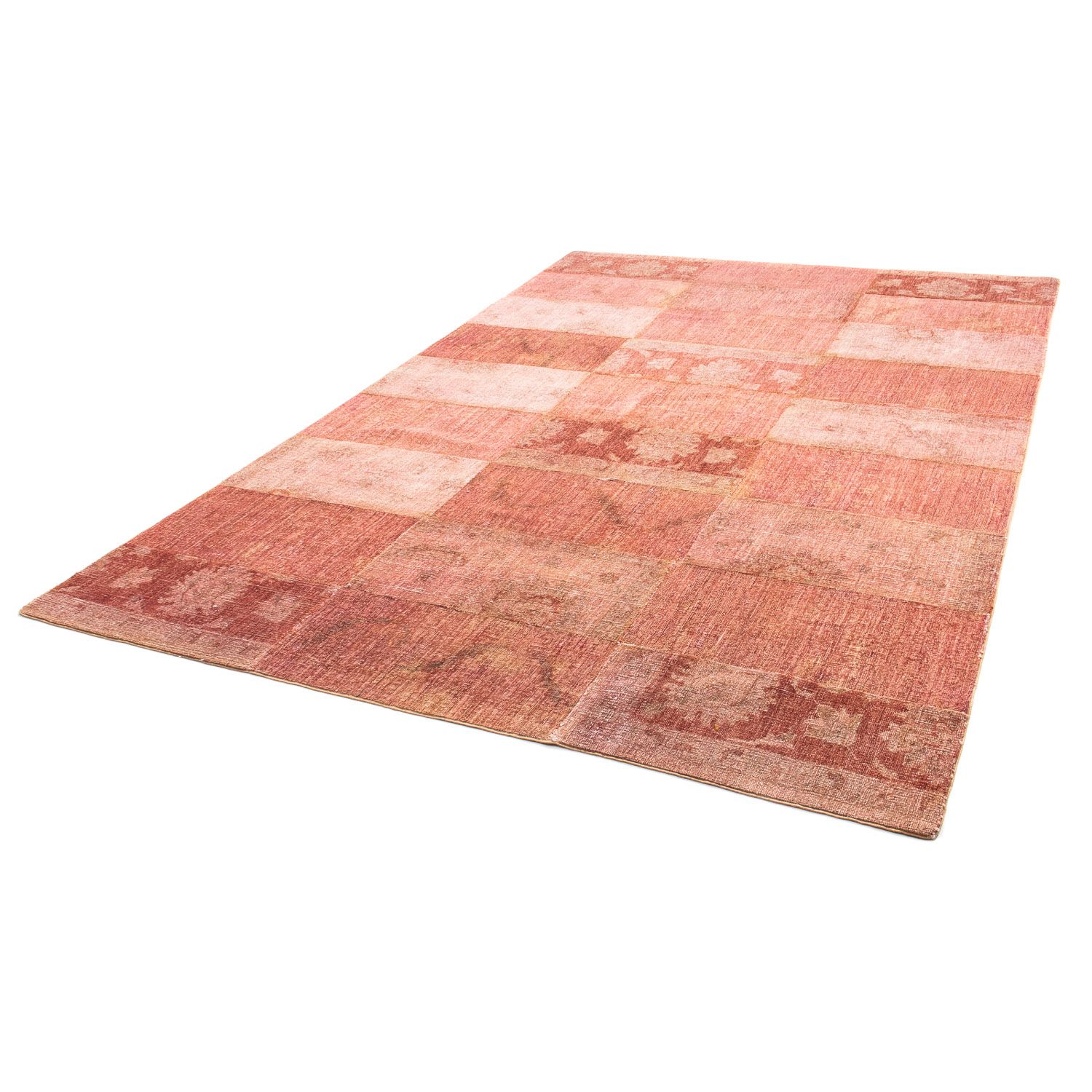 Patchwork Rug - 270 x 181 cm - light red