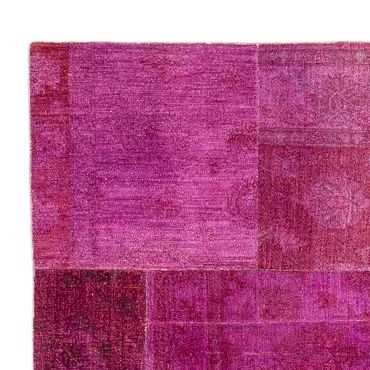 Patchwork Rug - 271 x 182 cm - purple