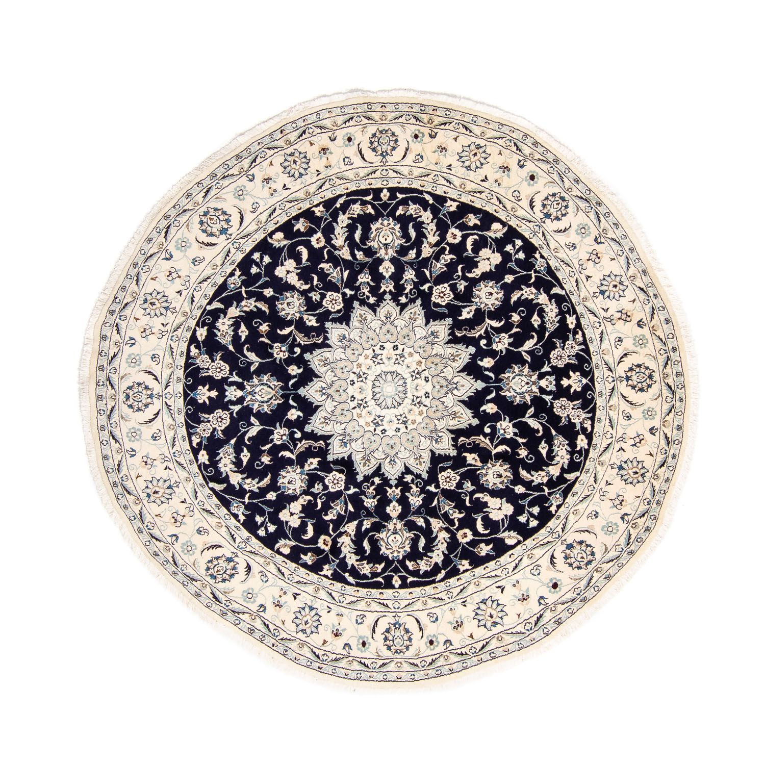 Perser Rug - Nain round  - 243 x 243 cm - dark blue