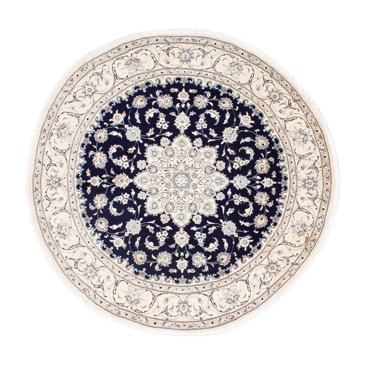 Perser Rug - Nain round  - 243 x 243 cm - dark blue