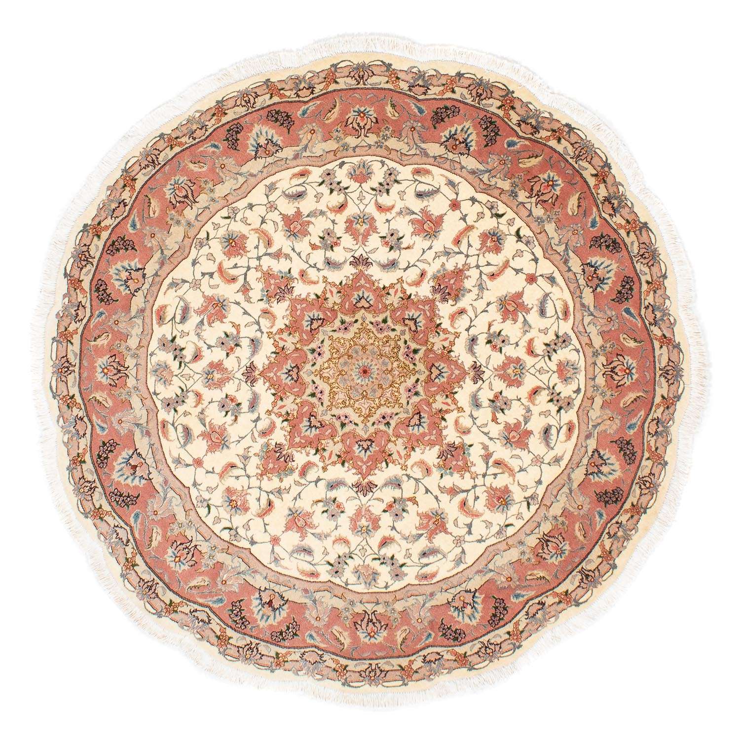 Perser Rug - Tabriz - Royal round  - 150 x 150 cm - beige
