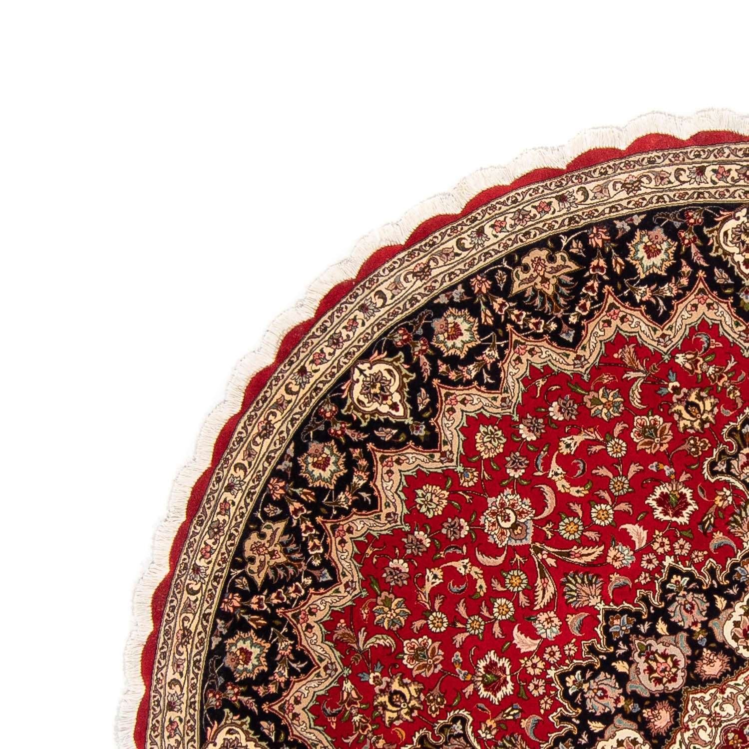 Perser Rug - Tabriz - Royal round  - 253 x 253 cm - dark red