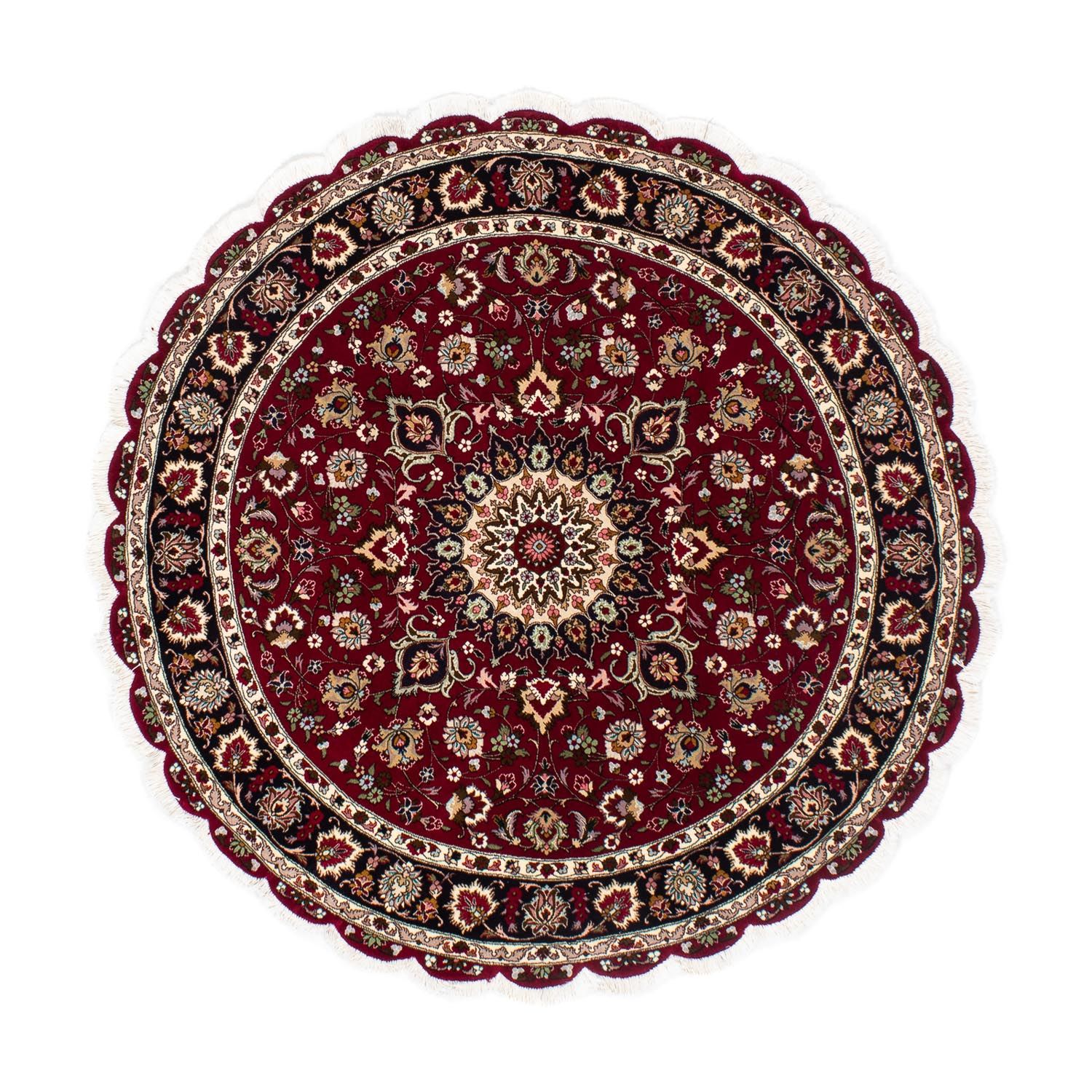 Perser Rug - Tabriz - Royal round  - 150 x 150 cm - dark red