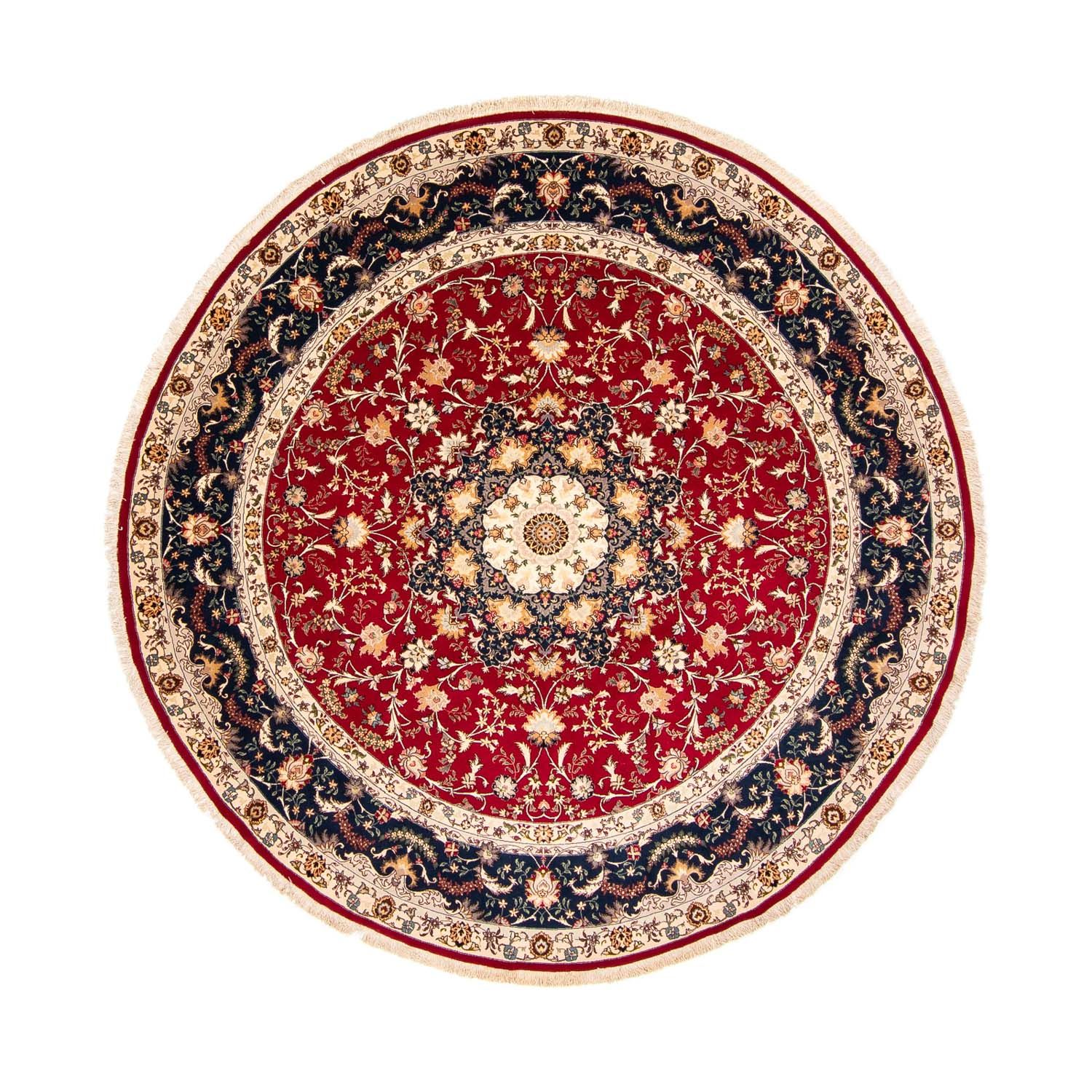 Perser Rug - Tabriz - Royal round  - 250 x 250 cm - dark red