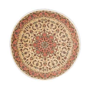 Perser Rug - Tabriz - Royal round  - 150 x 150 cm - light brown