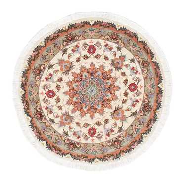 Perser Rug - Tabriz - Royal round  - 100 x 100 cm - beige