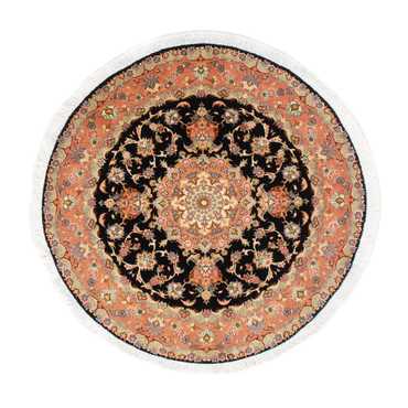 Perser Rug - Tabriz - Royal round  - 100 x 100 cm - dark blue