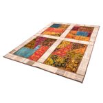 Patchwork Rug - 221 x 161 cm - multicolored