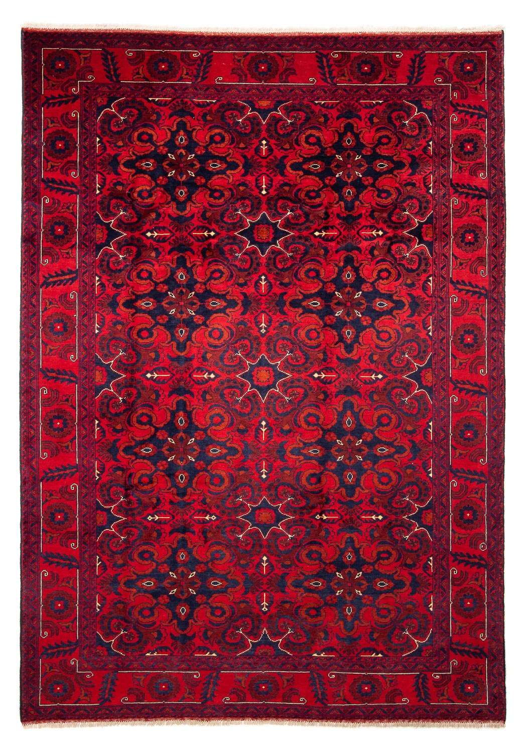 Afghan Rug - Kunduz - 282 x 200 cm - dark red