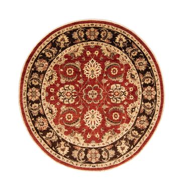 Ziegler Rug round  - 248 x 239 cm - dark red