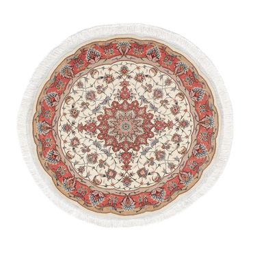 Perser Rug - Tabriz - Royal round  - 98 x 98 cm - beige