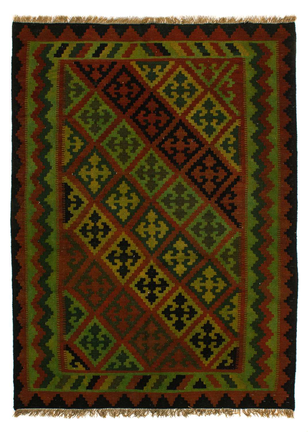 Kelim Rug - Oriental - 197 x 148 cm - dark green