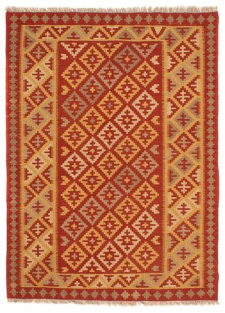 Kelim Rug - Oriental - 205 x 150 cm - dark red