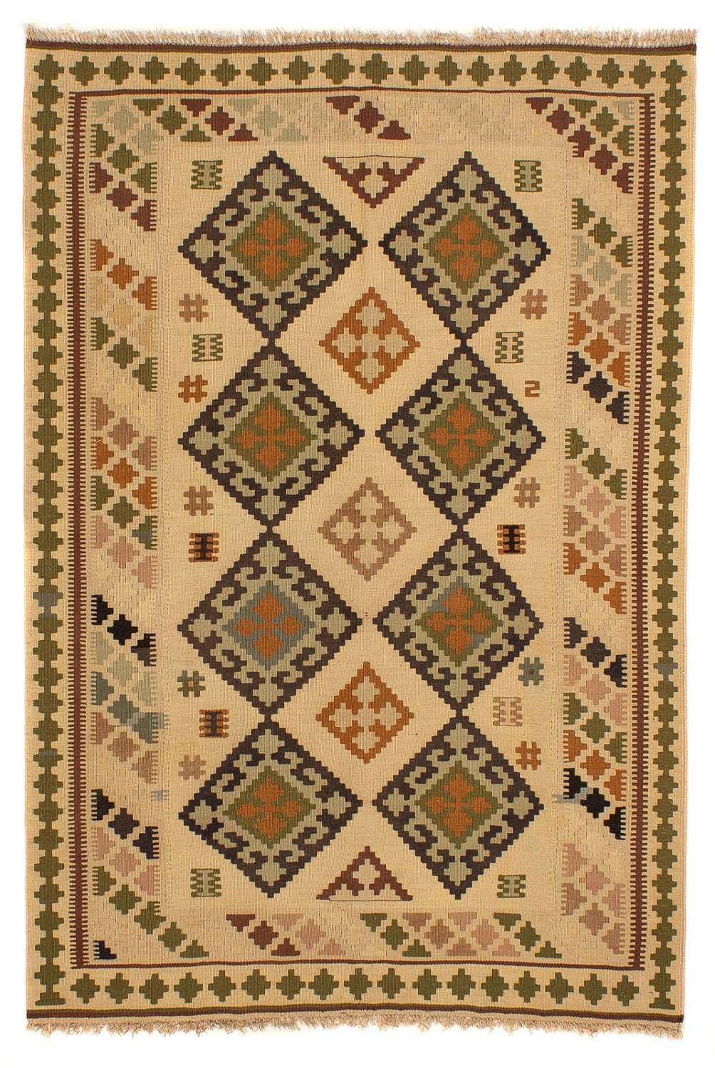 Kelim Rug - Oriental - 198 x 135 cm - light brown