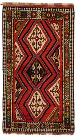 Kelim Rug - Oriental - 290 x 173 cm - dark red