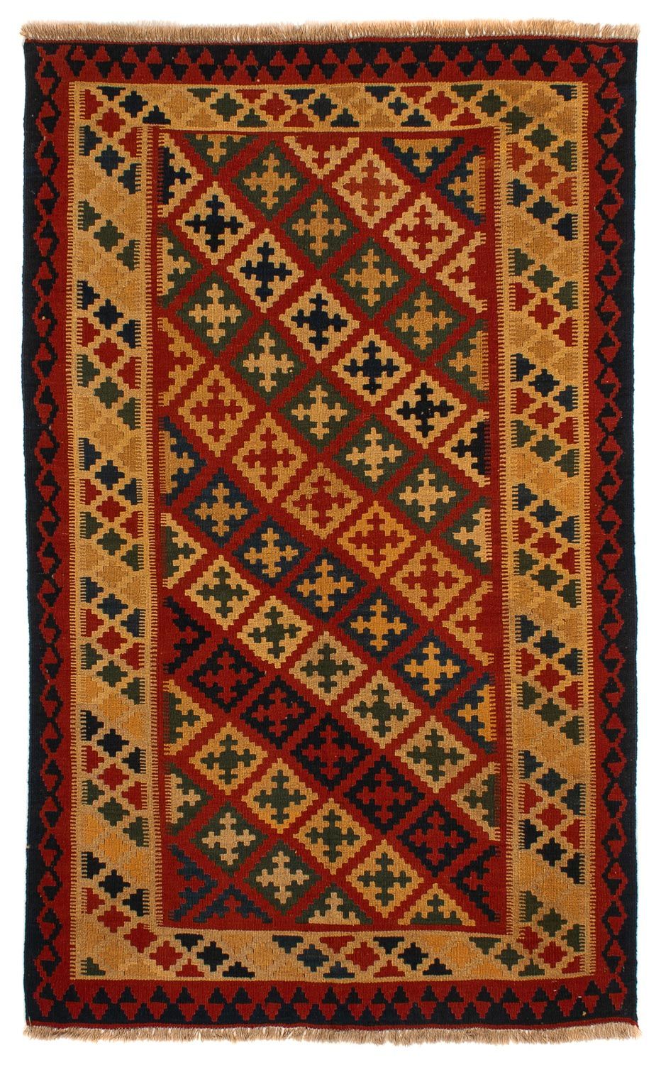 Kelim Rug - Oriental - 211 x 146 cm - dark red