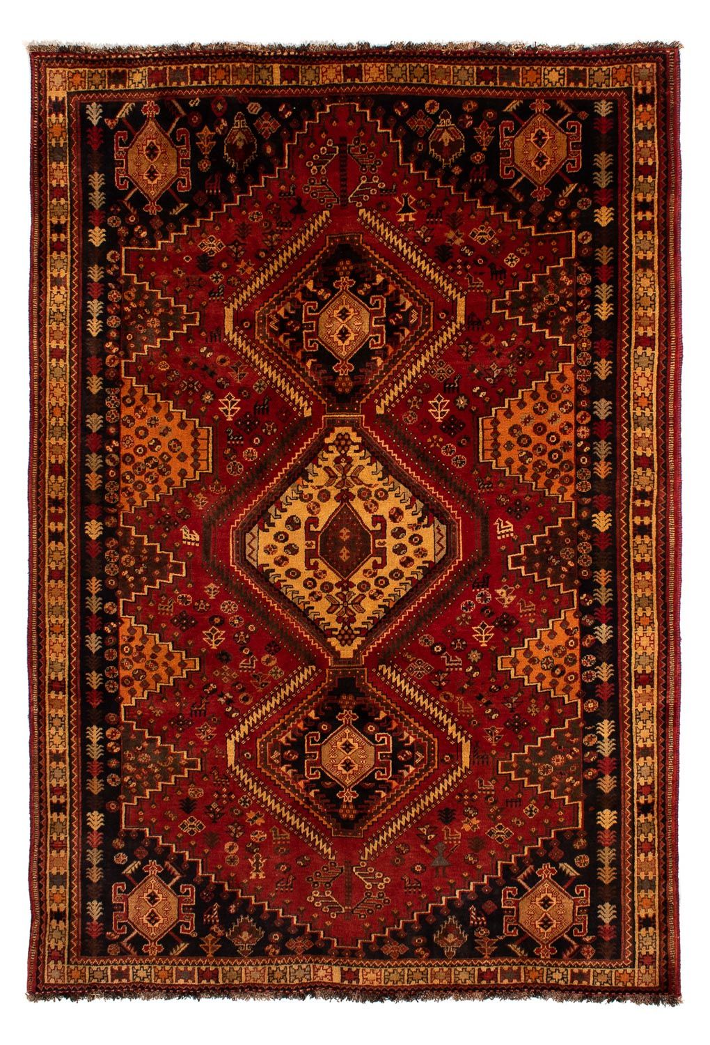 Perser Rug - Nomadic - 290 x 186 cm - dark red