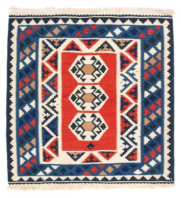 Kelim Rug - Oriental square  - 103 x 103 cm - multicolored