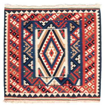 Kelim Rug - Oriental square  - 106 x 100 cm - multicolored