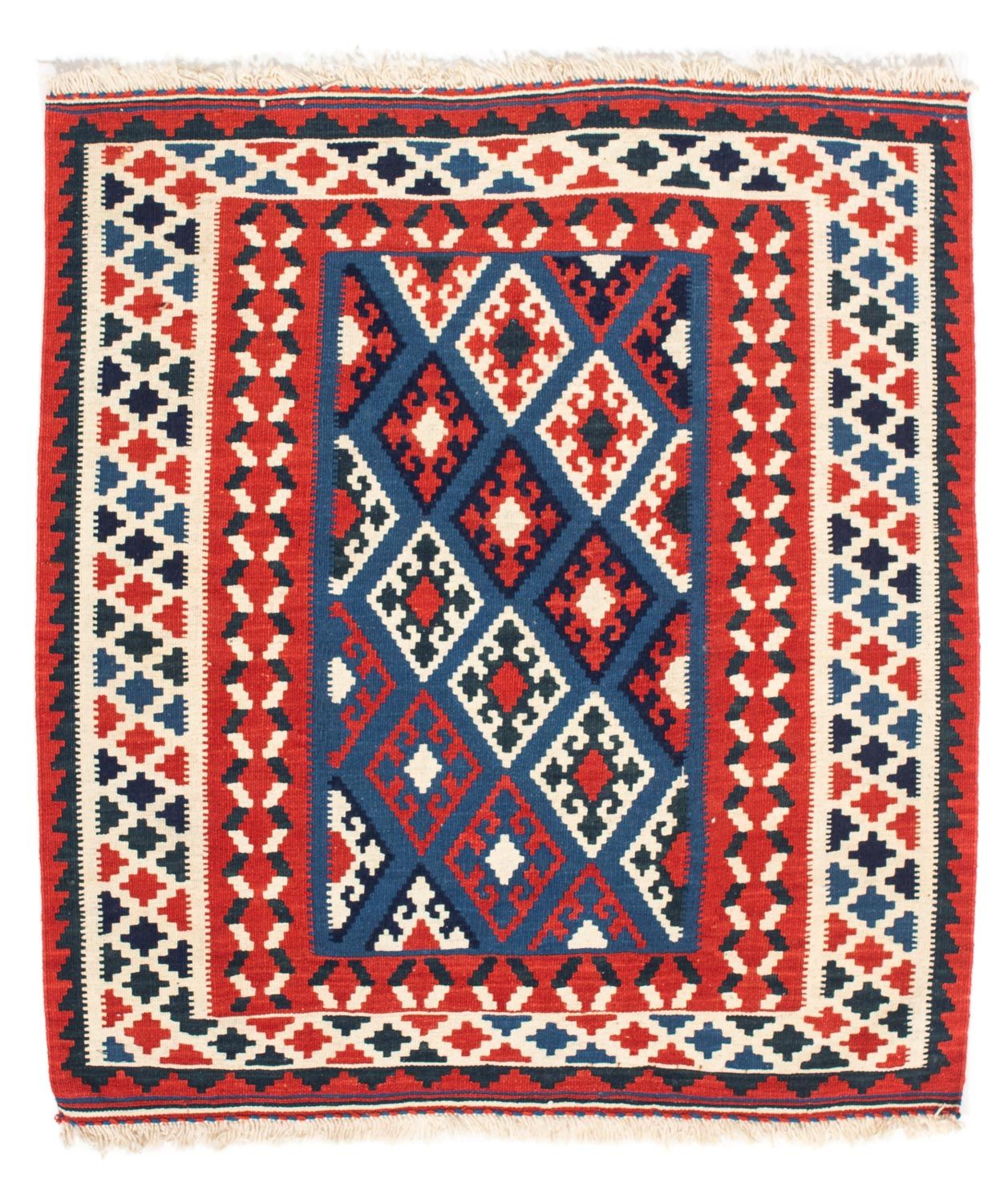 Kelim Rug - Oriental square  - 104 x 100 cm - dark blue