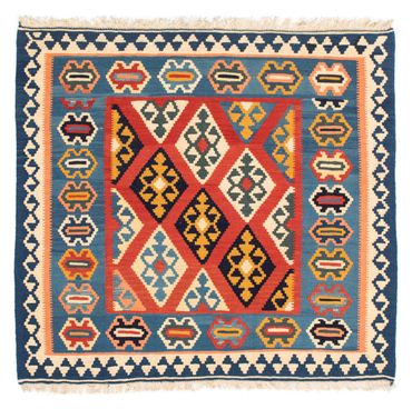 Kelim Rug - Oriental square  - 108 x 97 cm - rust