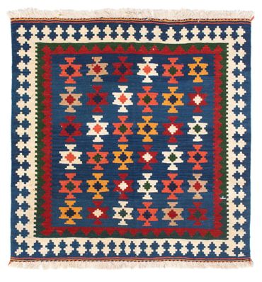 Kelim Rug - Oriental square  - 103 x 100 cm - dark blue