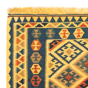 Kelim Rug - Oriental square  - 102 x 95 cm - yellow