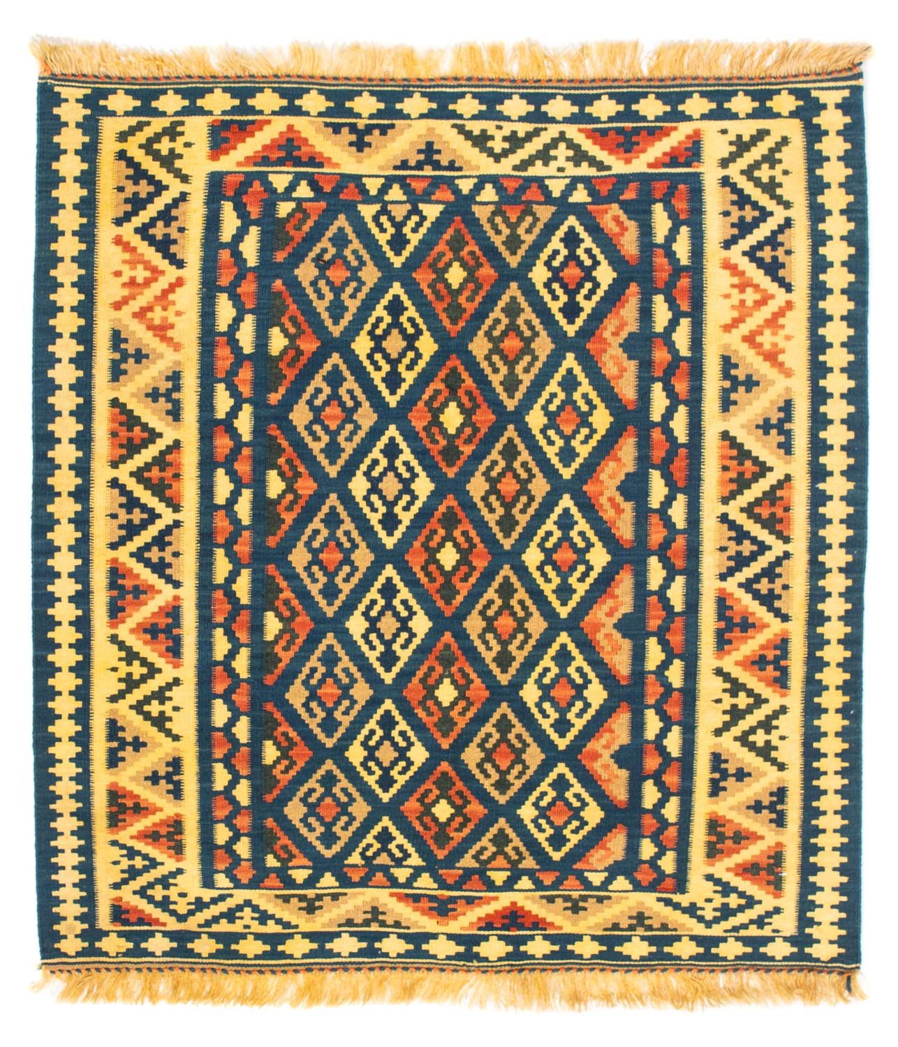 Kelim Rug - Oriental square  - 107 x 100 cm - dark blue