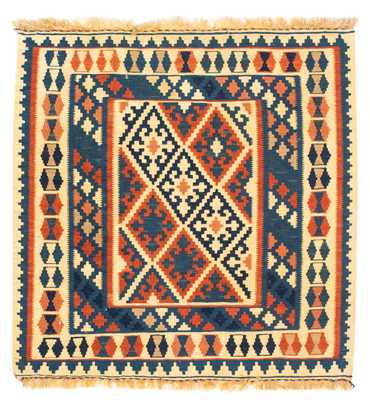 Kelim Rug - Oriental square  - 106 x 100 cm - multicolored