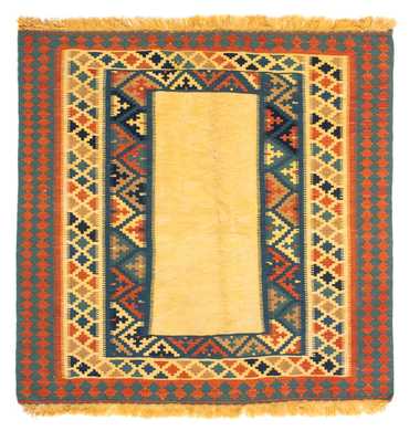 Kelim Rug - Oriental square  - 100 x 97 cm - beige