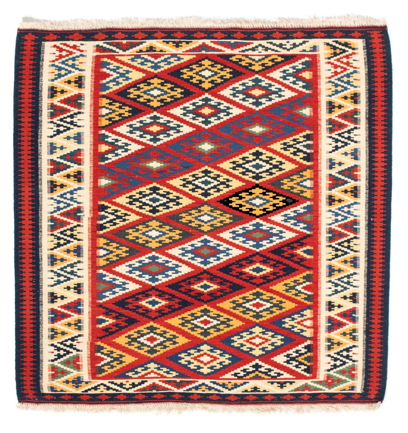 Kelim Rug - Oriental square  - 104 x 103 cm - multicolored