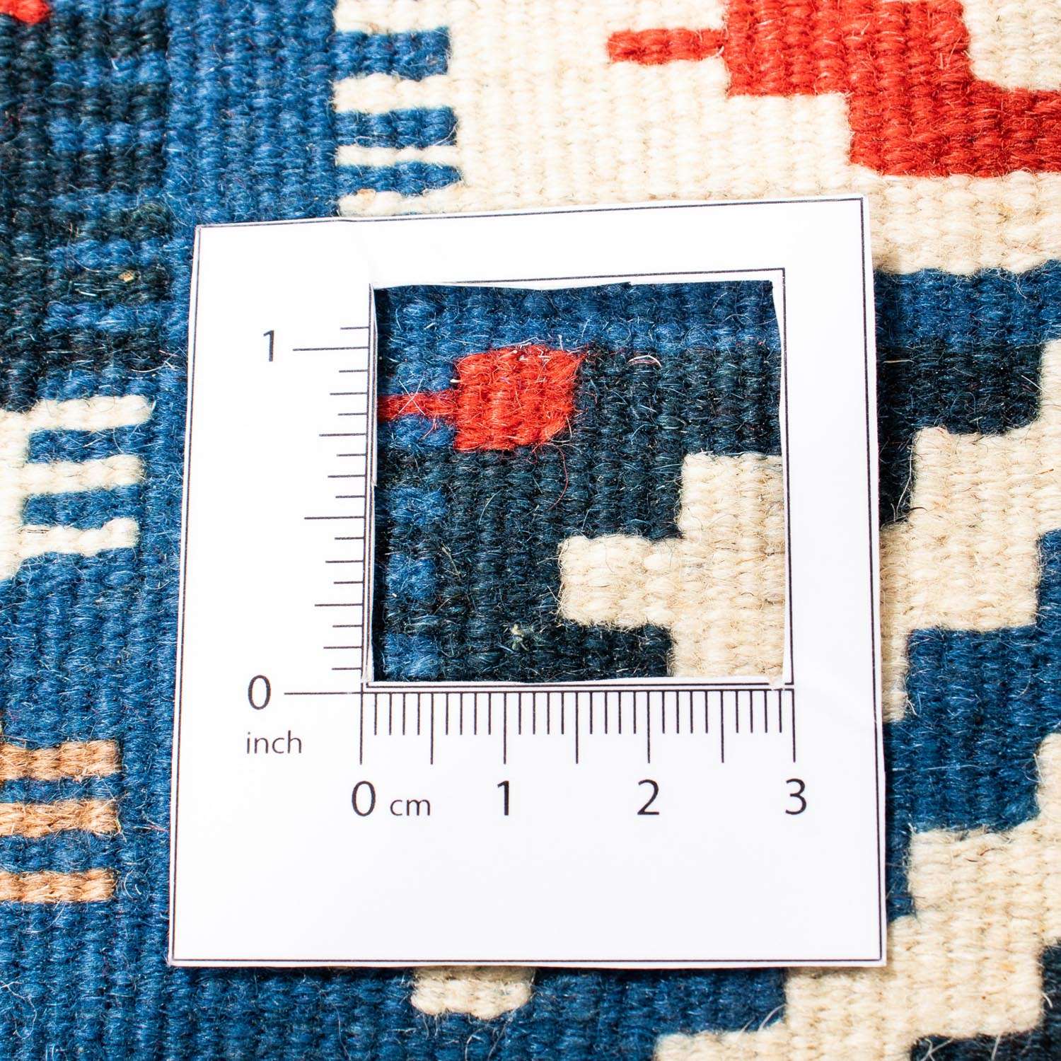 Kelim Rug - Oriental square  - 103 x 95 cm - dark red