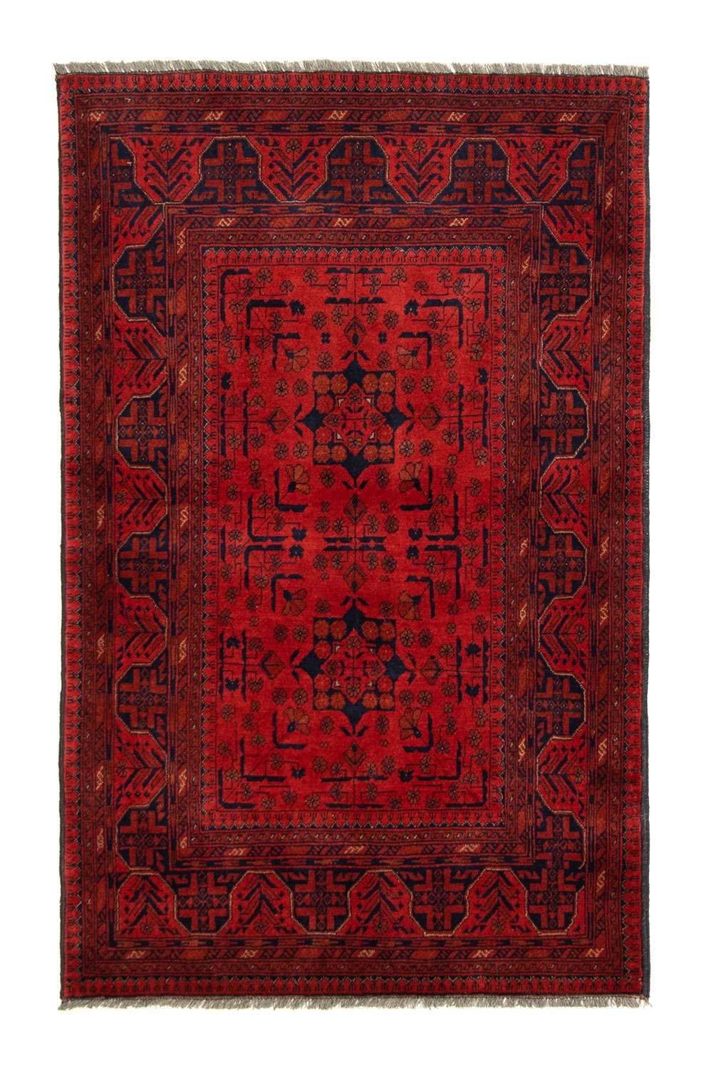 Afghan Rug - Kunduz - 155 x 100 cm - dark red