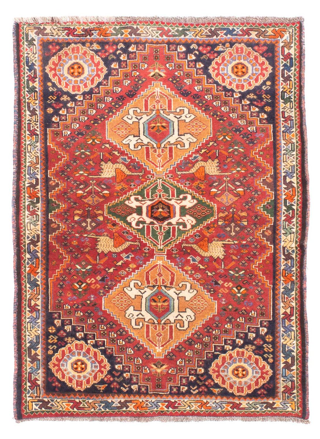 Perser Rug - Nomadic - 143 x 110 cm - dark red