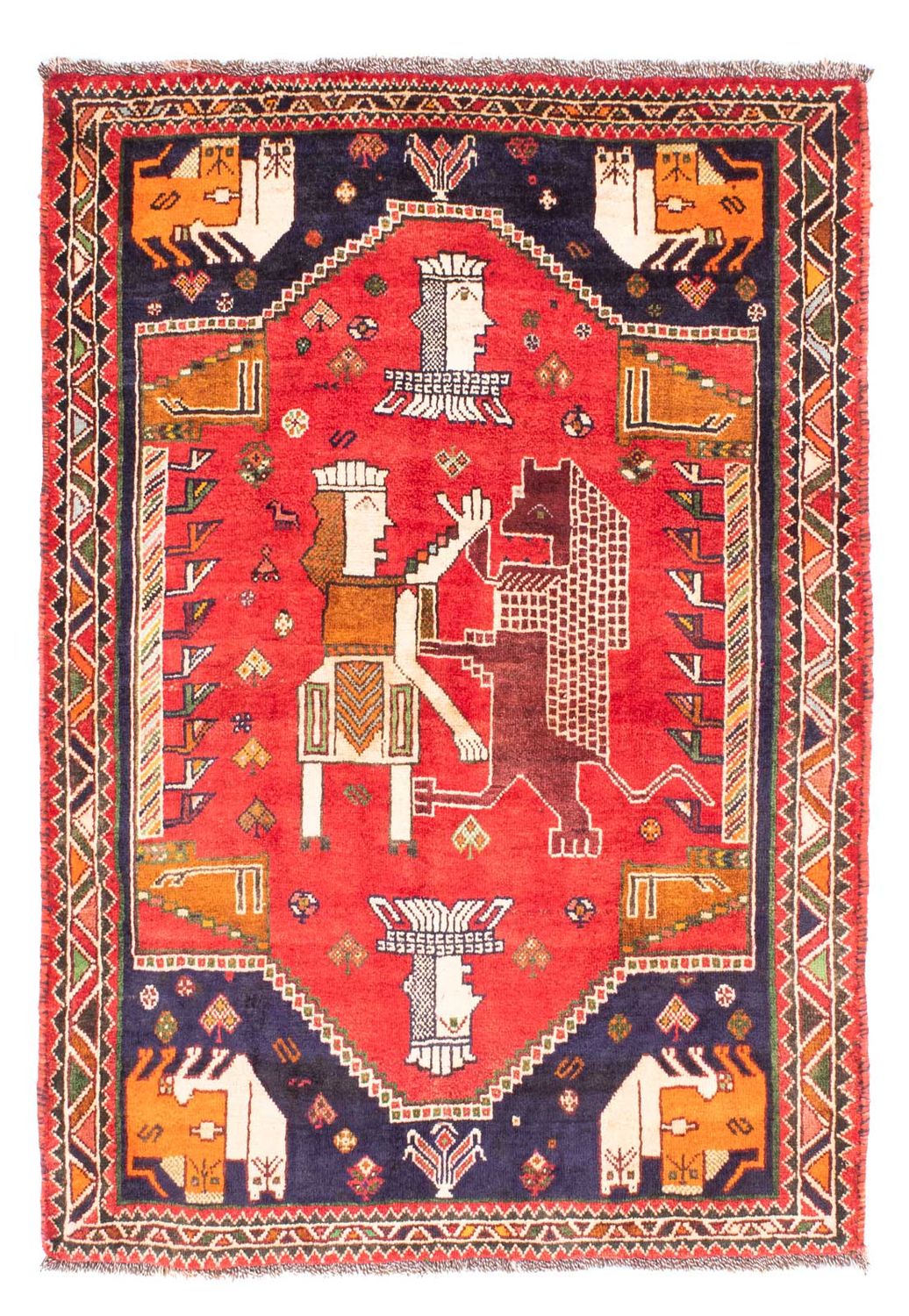 Perser Rug - Nomadic - 172 x 130 cm - red