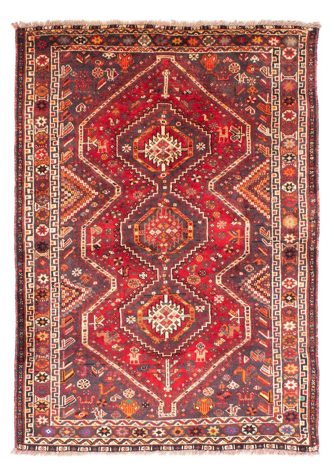 Perser Rug - Nomadic - 170 x 116 cm - dark red