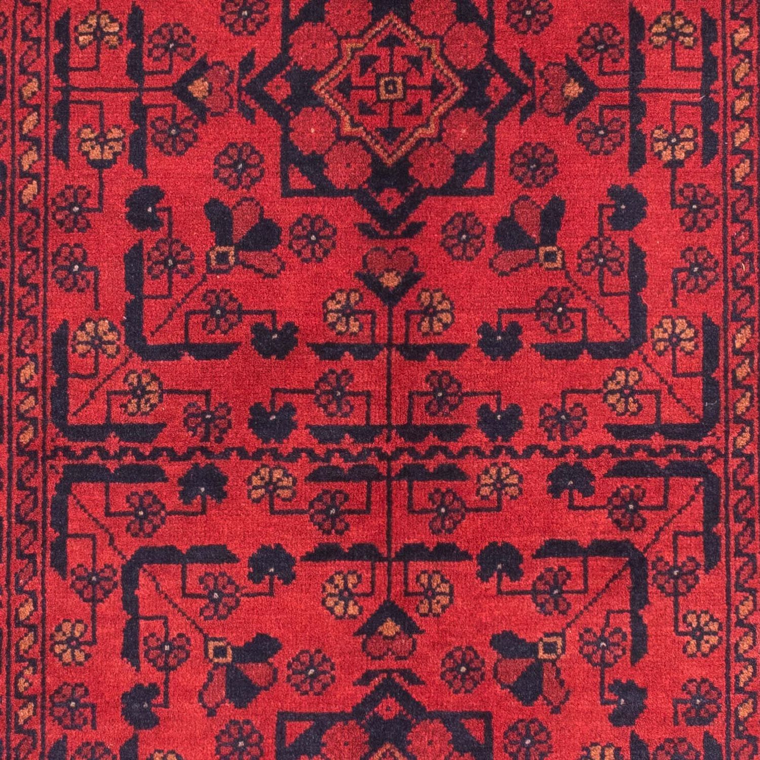 Afghan Rug - Kunduz - 144 x 98 cm - dark red