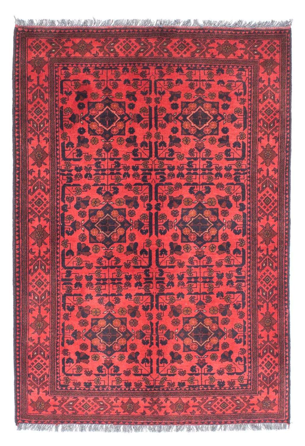 Afghan Rug - Kunduz - 149 x 103 cm - dark red