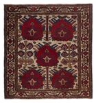 Belutsch Rug square  - 137 x 130 cm - light brown