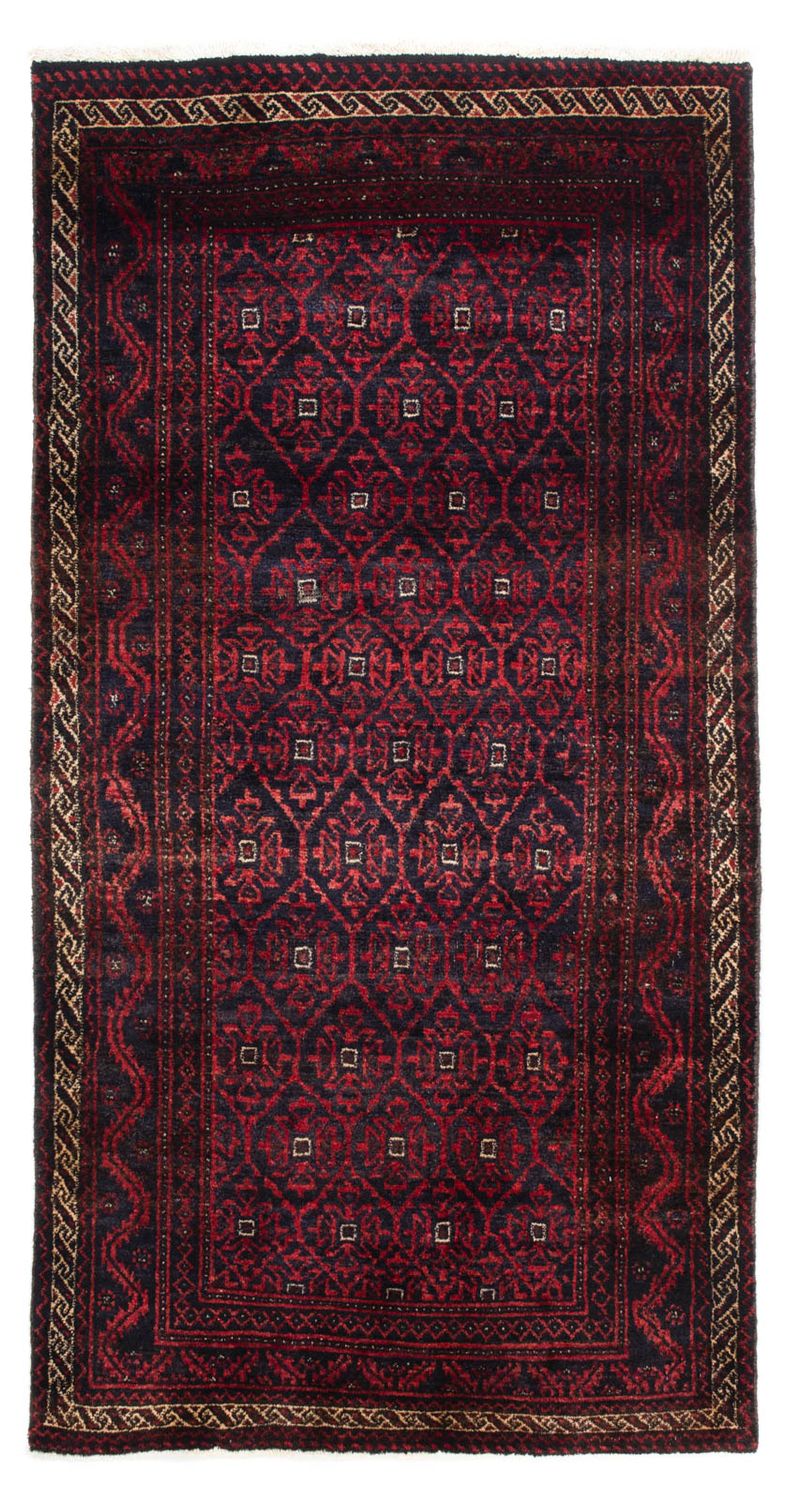 Runner Belutsch Rug - 177 x 92 cm - dark red