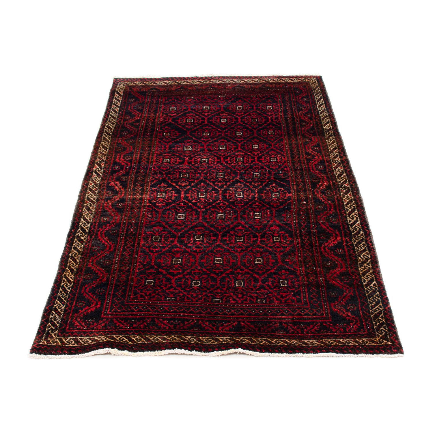 Runner Belutsch Rug - 177 x 92 cm - dark red